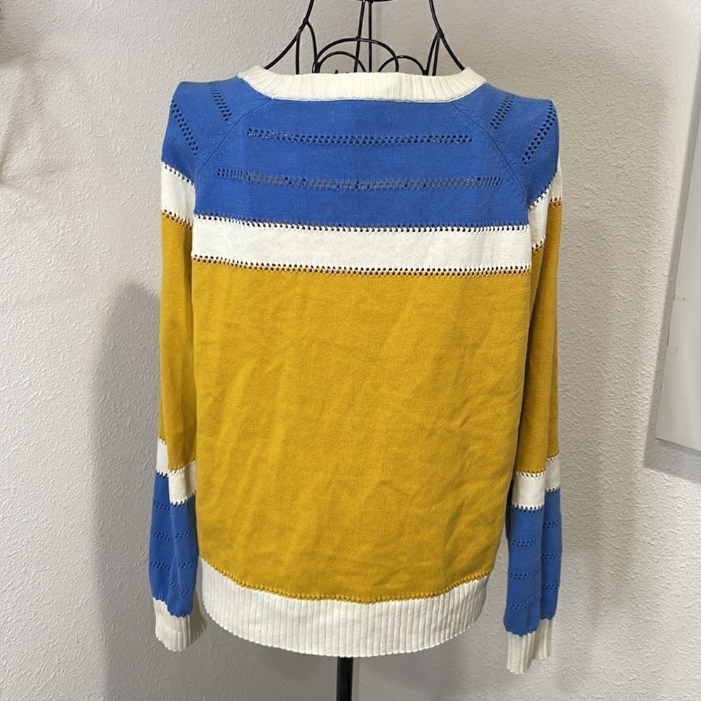 Cable Stitch Women's Colorblock Boxy Pullover Sweater | size S - Picture 5 of 8